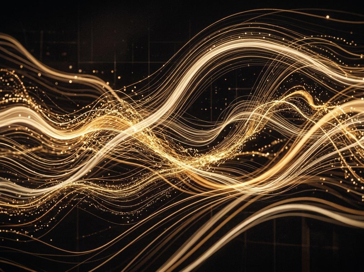 Abstract financial data visualization